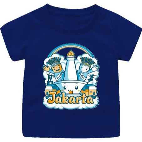 Baju kaos Atasan Jakarta Monas Dan Ondel2 Anak Cowok/Cewek 1-12TAHUN/REMAJA/DEWASA S-5XL