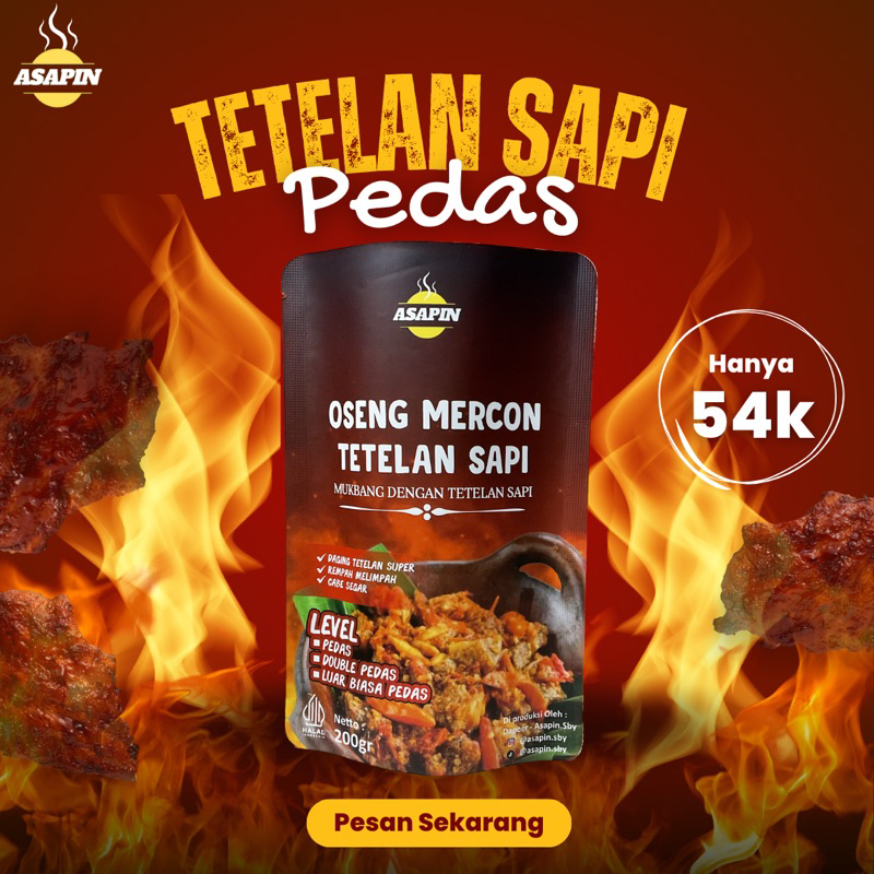 

OSENG PEDAS MERCON DAGING ASAPIN (200g)/oseng mercon asap/Tetelan Sapi