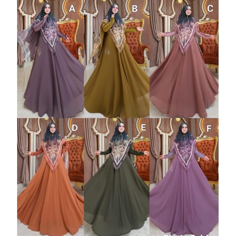 DHEAAFIECCENA/DHEA BOUTIQUE/MALIKAH SERIES/SYARI POLOS KHIMAR PRINTING EPSON/SYARI ORIGINAL PREMIUM 