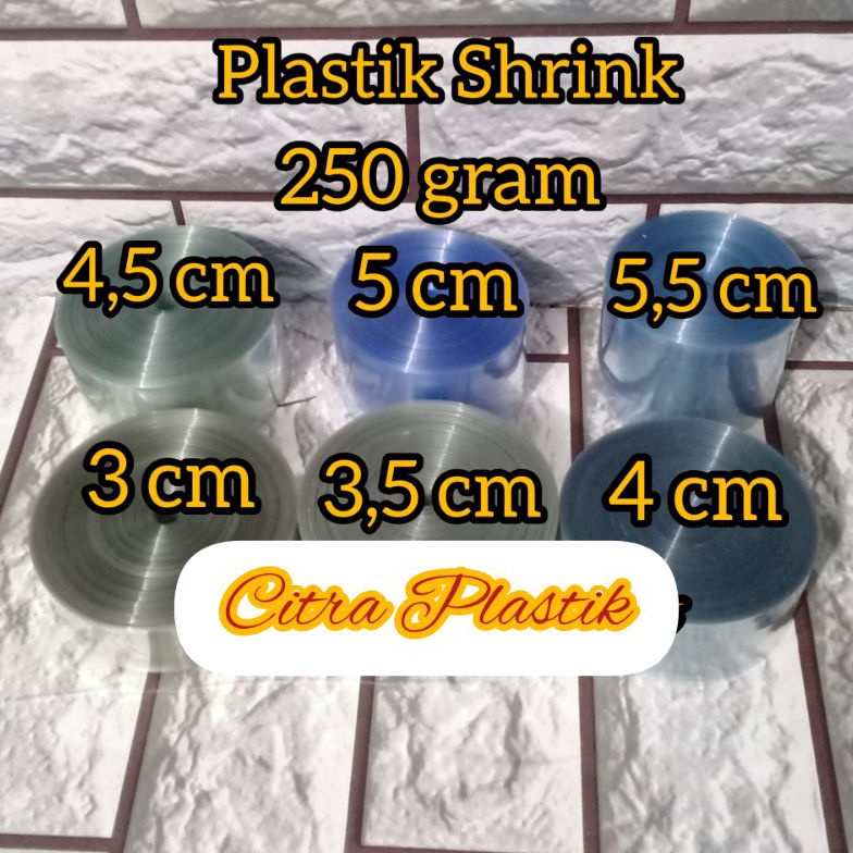 

Ready Plastik shrink plastik segel uk 3cm sd 55cm 25gram AQC