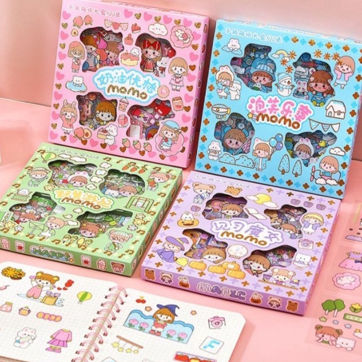 

Terlaris Sticker Premium Waterproof Books Sticker MOMO Edition 1sheetsBox TERLARIS