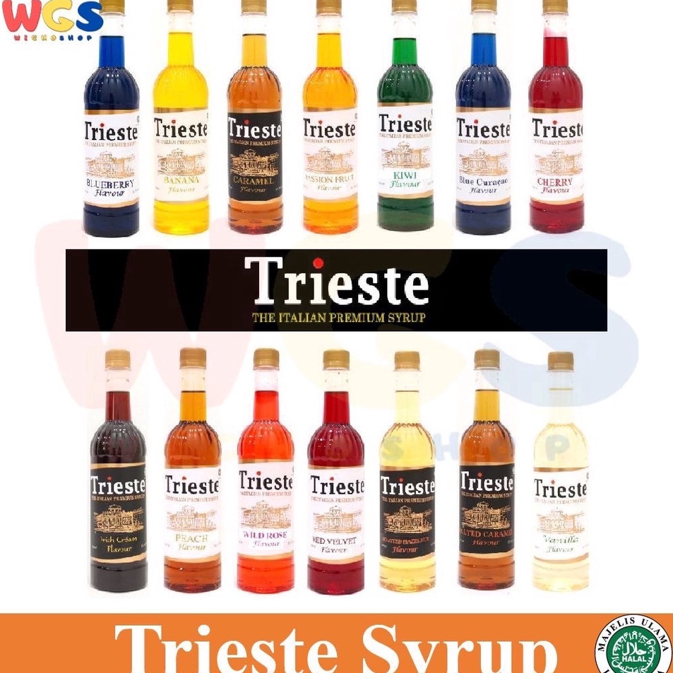 

Trieste Premium Syrup 65 ml Aneka Varian Rasa Halal MUI