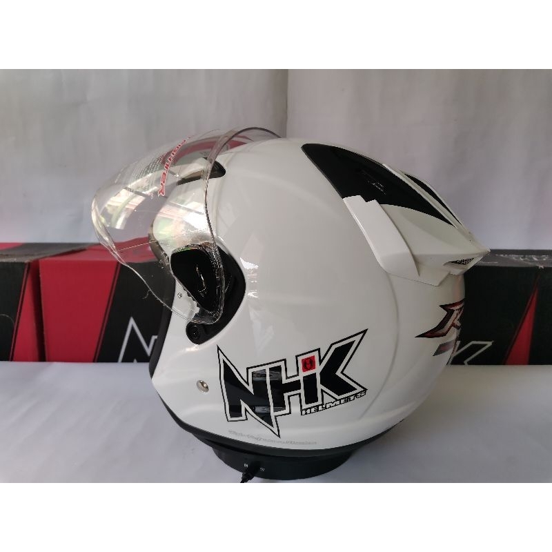 NHK | HELM NHK R6 SOLID WHITE | HELM NHK HALF FACE PUTIH ORIGINAL