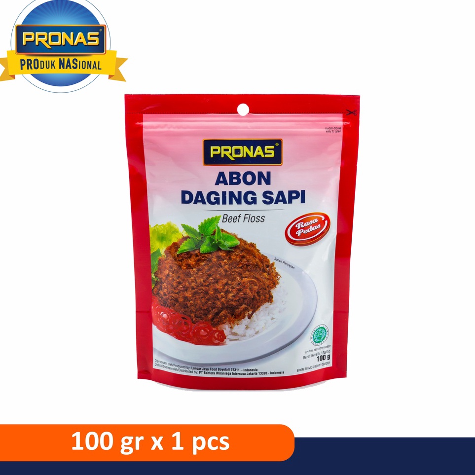 

Murah Pronas Abon Daging Sapi Rasa Pedas 1 g dengan kemasan Ziplock