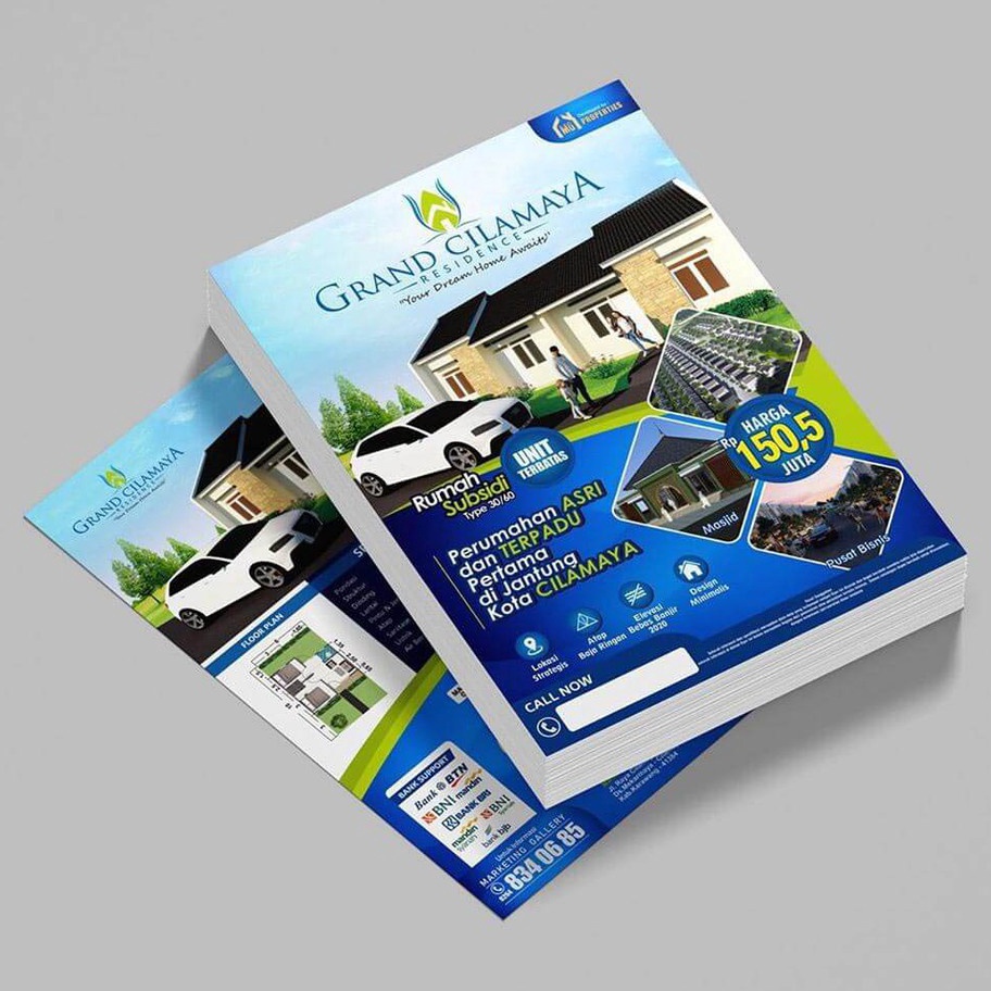 

Cetak Brosur Murah isi 5 Lembar 1 MUKA Flyer Pamflet Full Colour