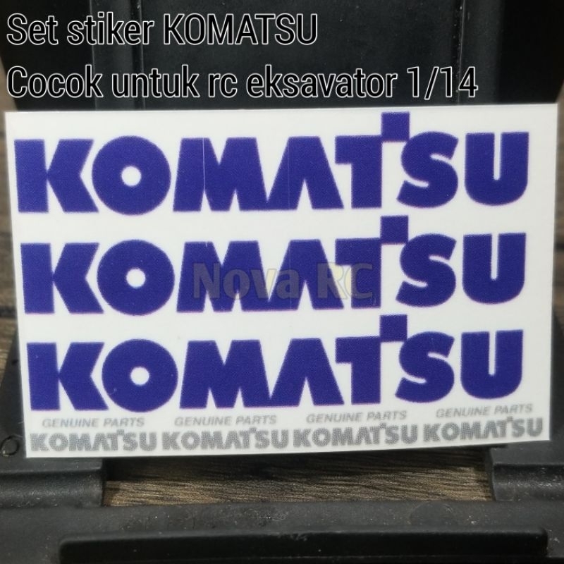 Set stiker komatsu untuk kendaraan kontruksi 1/14 rc eksavator