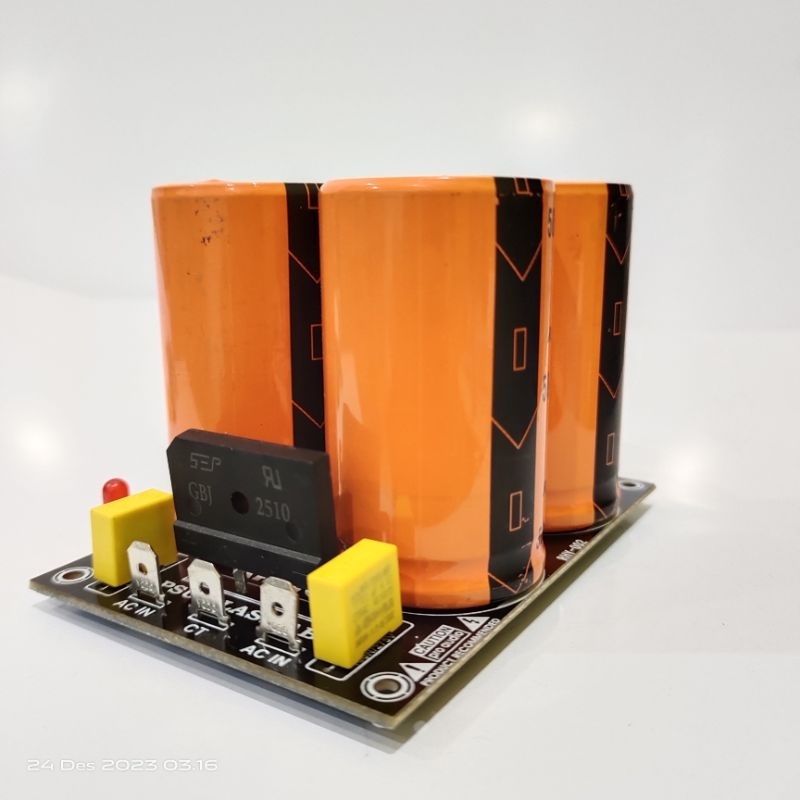 Rumahleha Kit Psu 4 Elco Class Ab Pertinak Hitam + Elco Rubycon Orange 10000Uf 50V Komplit Skun Pcb