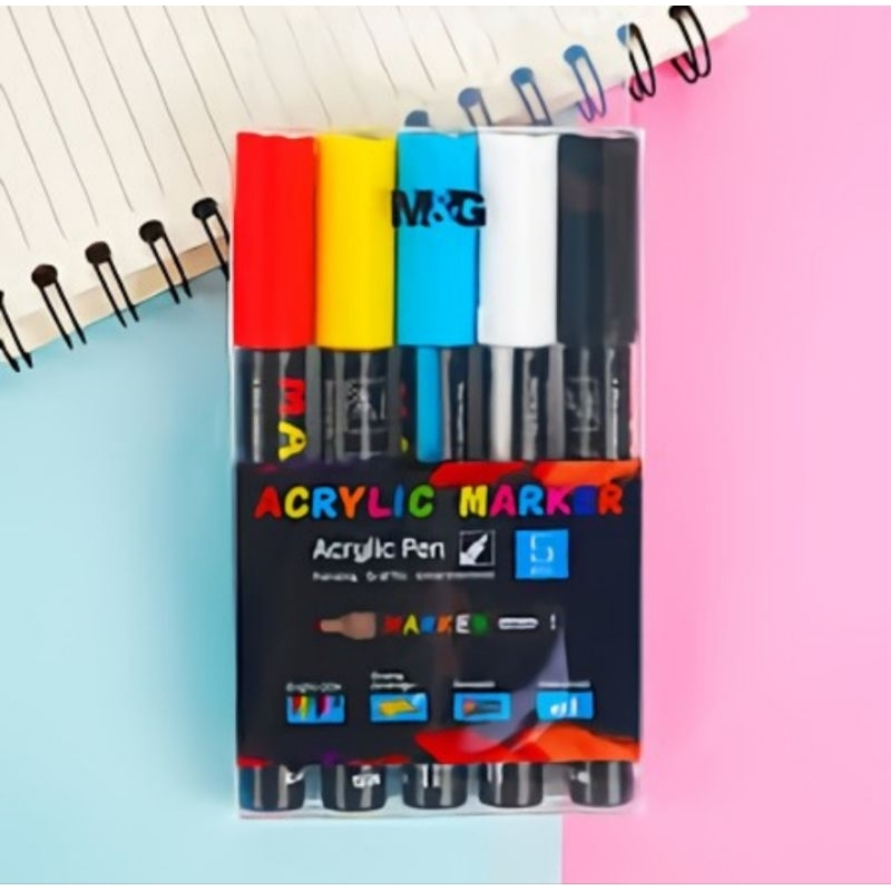 

M&G Acrylic Marker Set 5 Warna APL976D8