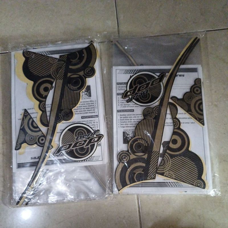 striping stiker pelengkap beat pop 2015 hitam bahan original