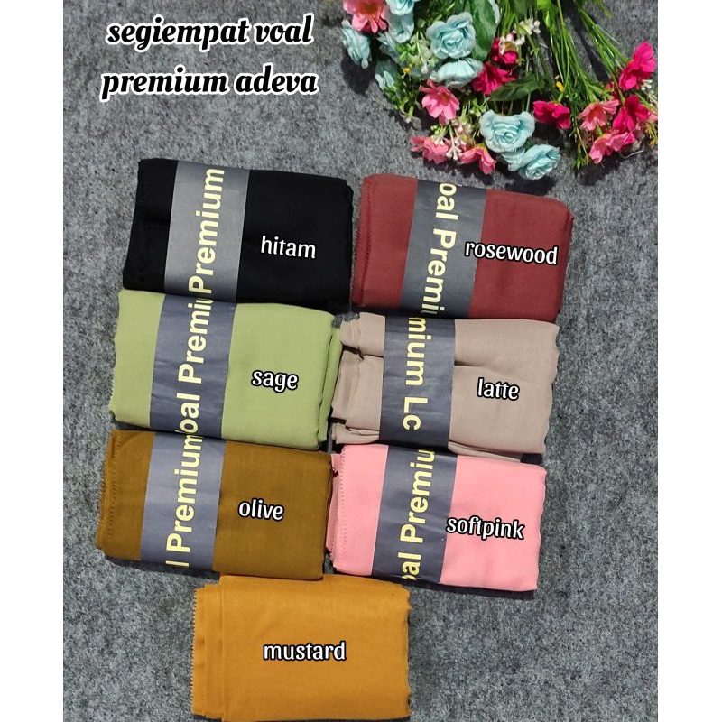 Segi empat Voal Premium LC by Adeevha Scarf / segi empat voal polos
