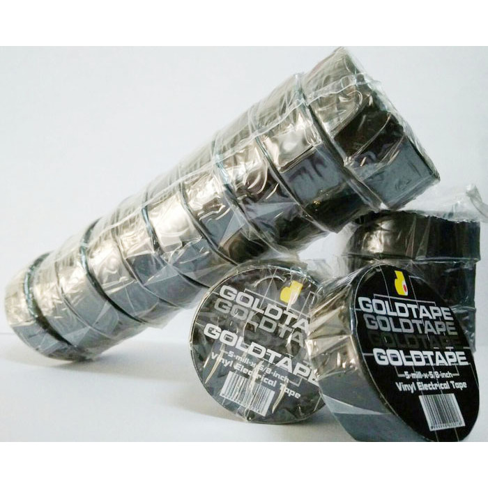 

1 slop isi 10 roll isolasi hitam goldtape solatip Hitam PVC goldtape
