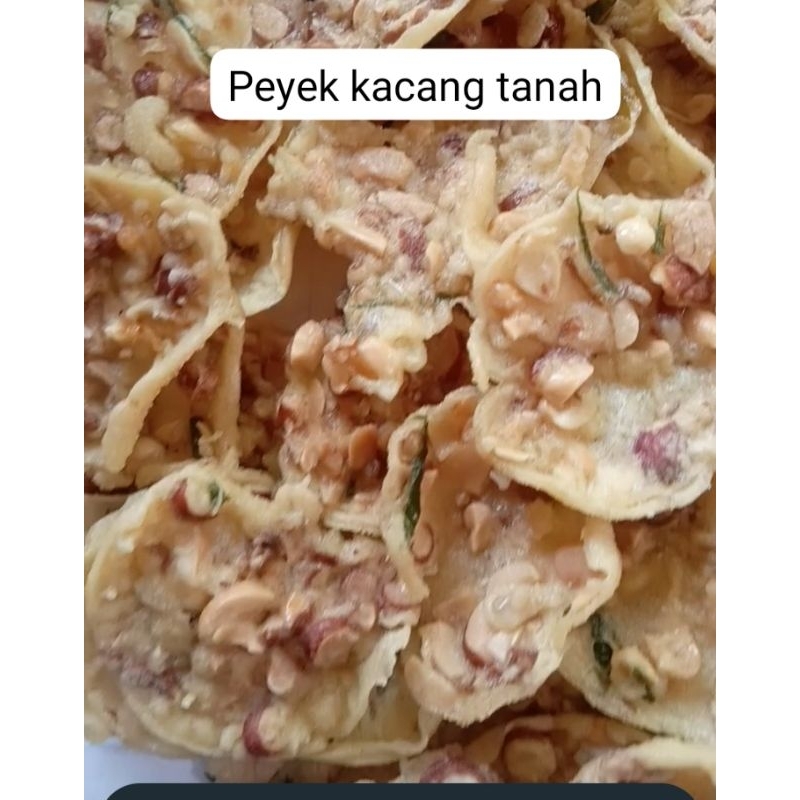 Peyek Bulat Kacang Tanah, Kacang Ijo, Teri Rebon