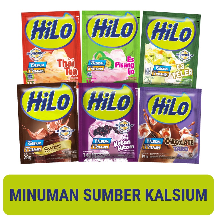 

GROSIR HiLo Dessert 1 Sachet 1 Renceng Minuman Sumber Kalsium Pilih Rasa di Varian Tidak Bisa Mix Rasa