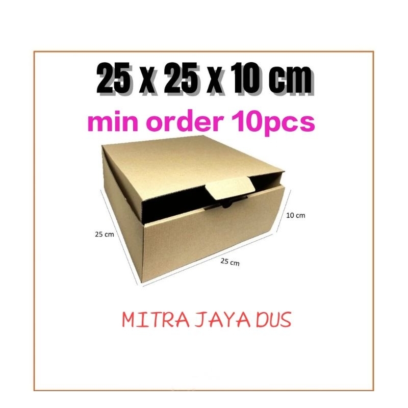 

kardus packing die cut ukuran 25x25x10 MIN ORDER 10PCS