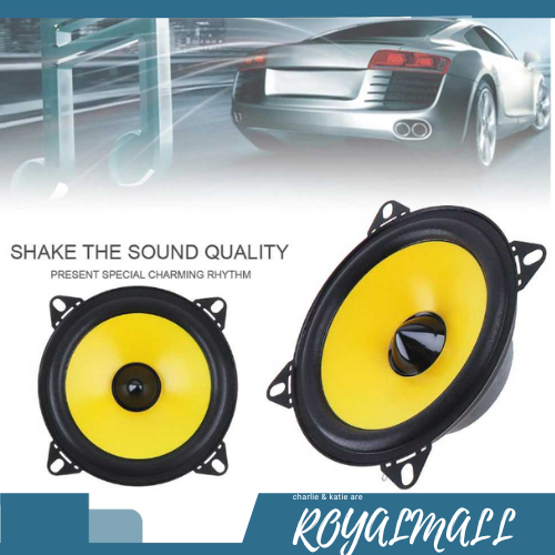 Speaker Subwoofer Mobil Stereo HiFi 4 Inch 60W 2 PCS / Speaker Spiker Speker Subwoofer Pintu Sudut M