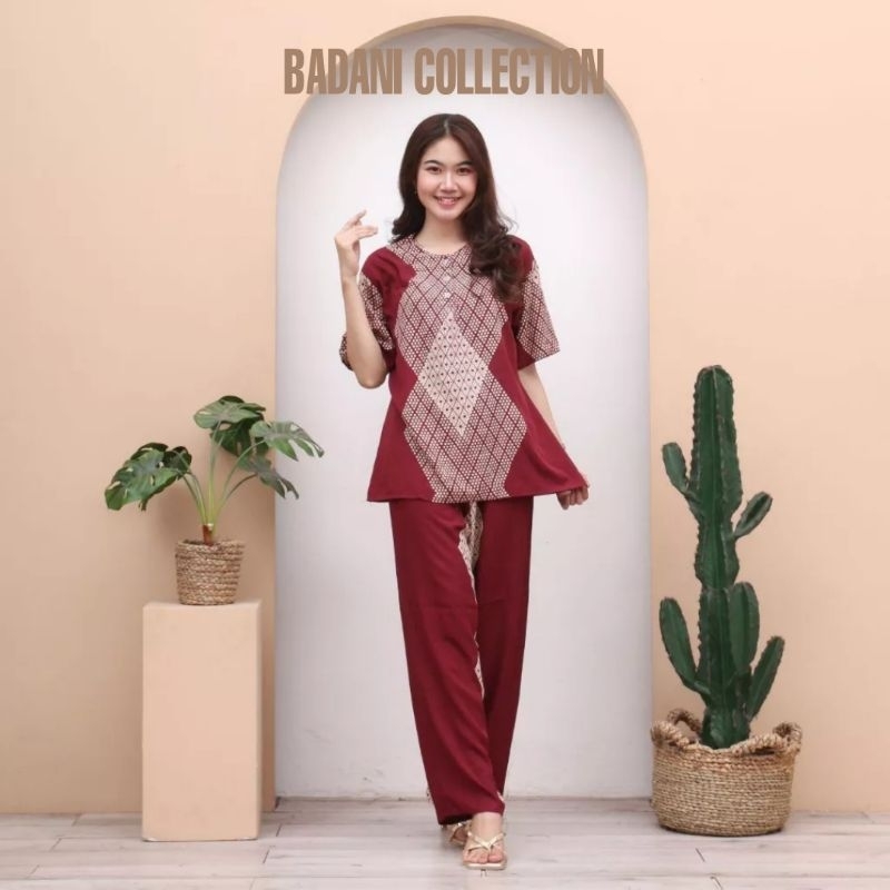 Setelan Kekinian Modern Setelan Termurah Viral Setelan Baju Lengan Pendek Celana Panjang Babydoll Ku