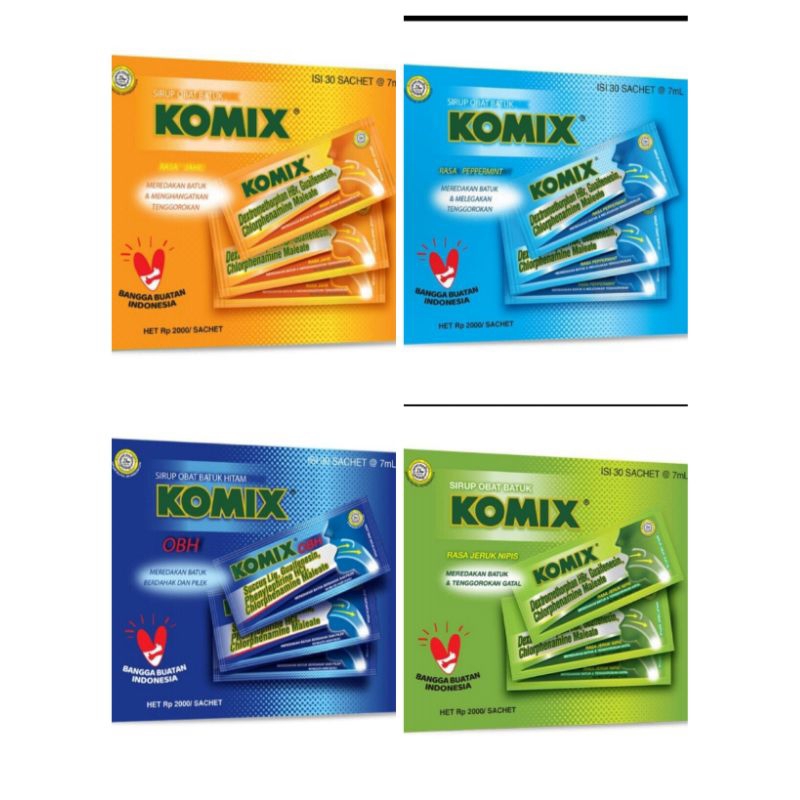 Komix Obat Batuk box isi 30 sachet