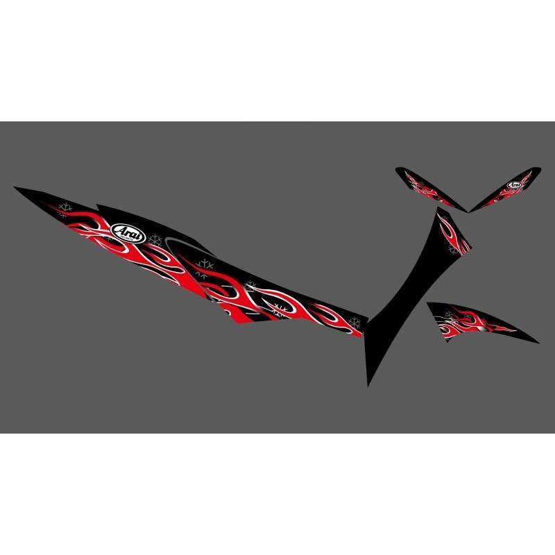 striping Sticker Supra old 125 custom transparan arai