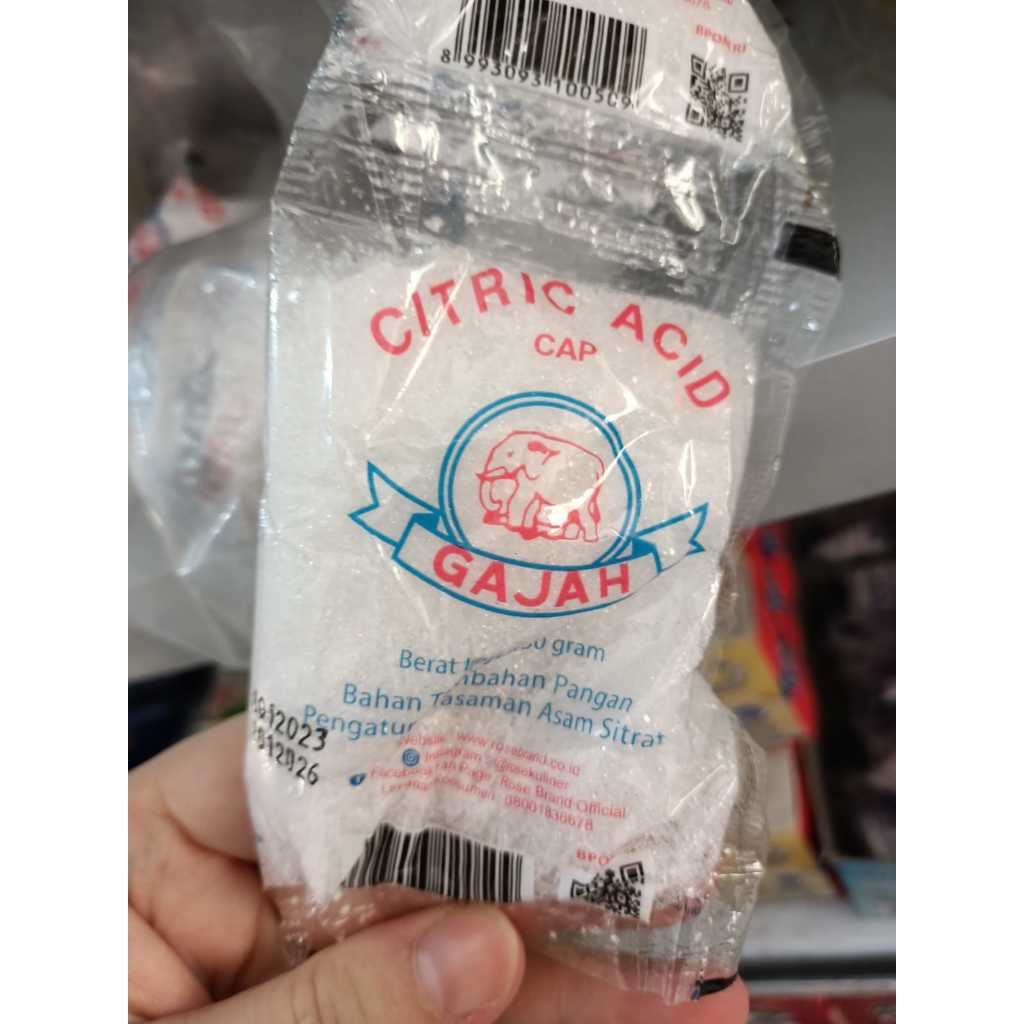 

Citrid Acid Cap Gajah Sachet 50gr