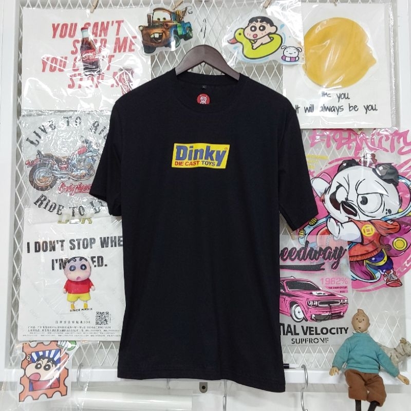 Kaos hitam sablon DTF Dinky die cast toys