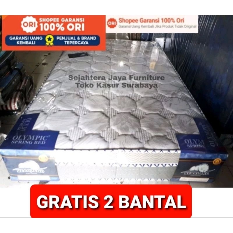 Springbed Olympic Bearland Plush Top Woodland 140x200 - GRATIS 2 BANTAL