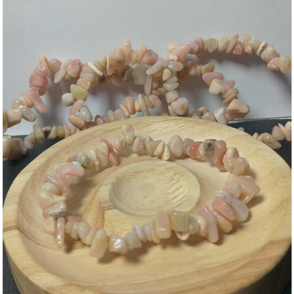 Gelang Pink Opal Natural Chips 5x8 mm Top Grade