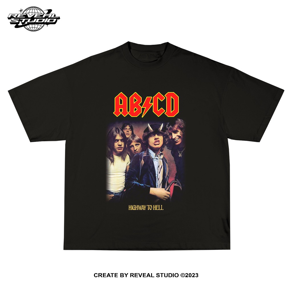 KAOS ACDC ABCD | KAOS PRIA LUCU PARODI PLESETAN BAND METAL