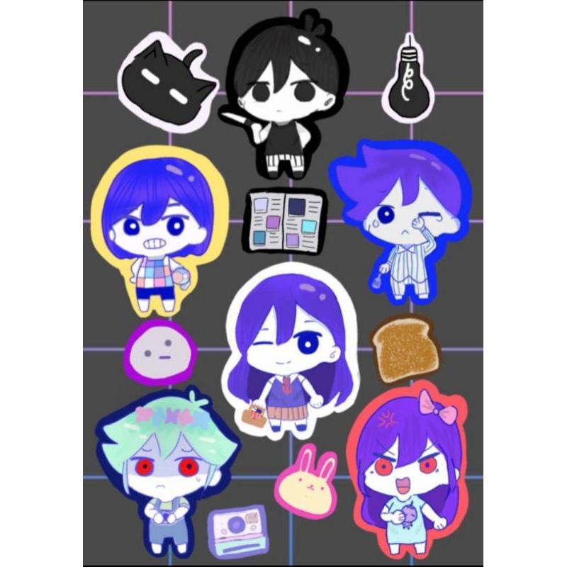 

OMORI sticker sheet A6 (remainder from COMIFURO)