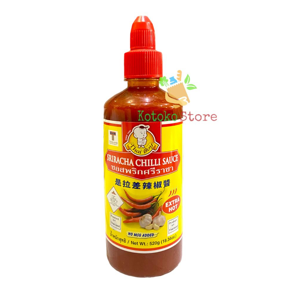 

Thai Boy Sriracha Chilli Sauce Extra Hot / Saus Sambal Thai Boy Extra Hot 520gr