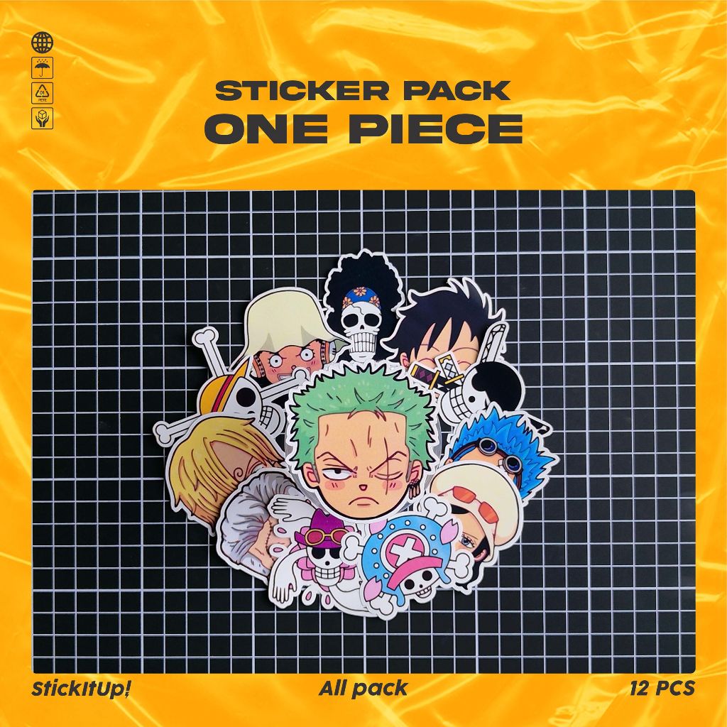

COD✨ StickItUp Stiker Pack Anime One Piece Series Lucu Colorfull Keren Untuk Koper Laptop Skateboard