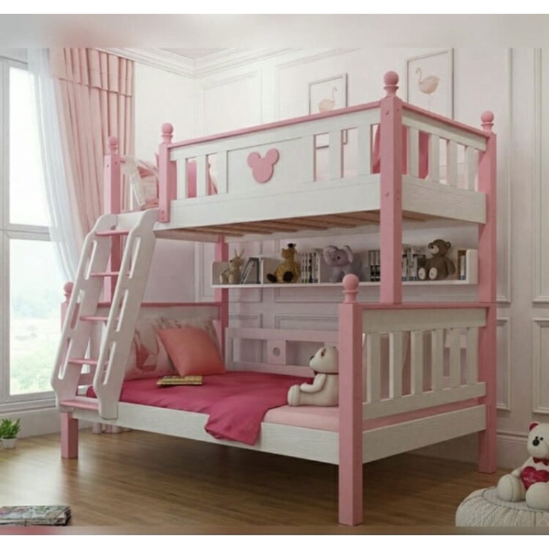 Tempat Tidur Tingkat 2 Bed Murah Pink