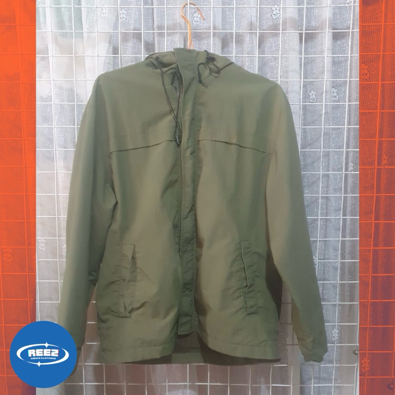 [20] UNIQLO Jaket Jacket Pria Hijau Thrift Thrifting Men’s Men Apparel Clothing Murah style fashion 