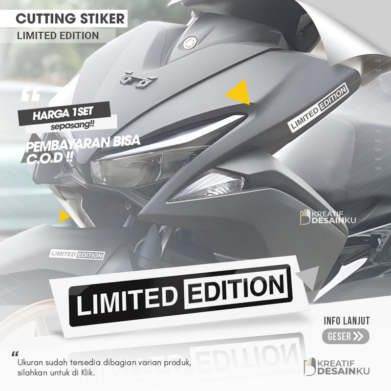 Cutting Stiker Limited Edition Variasi Motor Mobil Sticker Veriasi Aksesoris Timbul Lucu Dasbor Spak