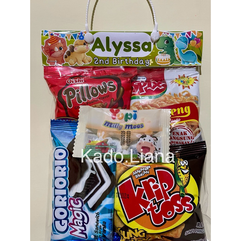 

SNACK ULANG TAHUN / BINGKISAN ULANG TAHUN / SNACK ULANG TAHUN ANAK MURAH // SNACK SYUKURAN ANAK // SOUVENIR SUNATAN / SOUVENIR KEMERDEKAAN