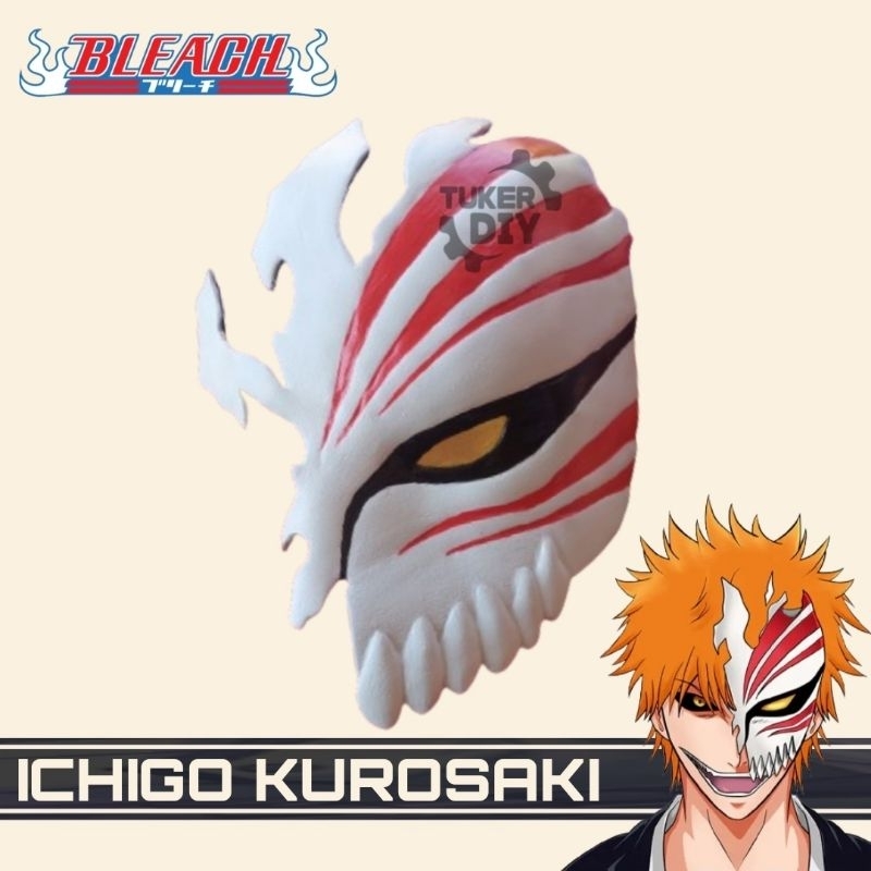 Topeng Cosplay Ichigo Kurosaki Half Hollow Mask Bleach