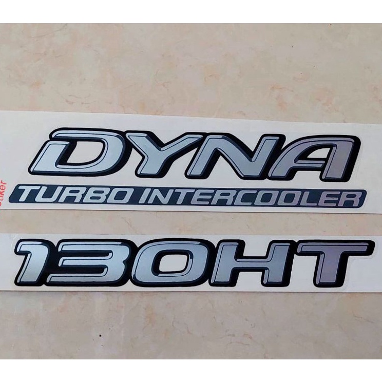 Vpb Stiker mobil Dyna Turbo Intercooler 13HT satu set  Stiker Dyna Set  sticker depan mobil Dyna Tur