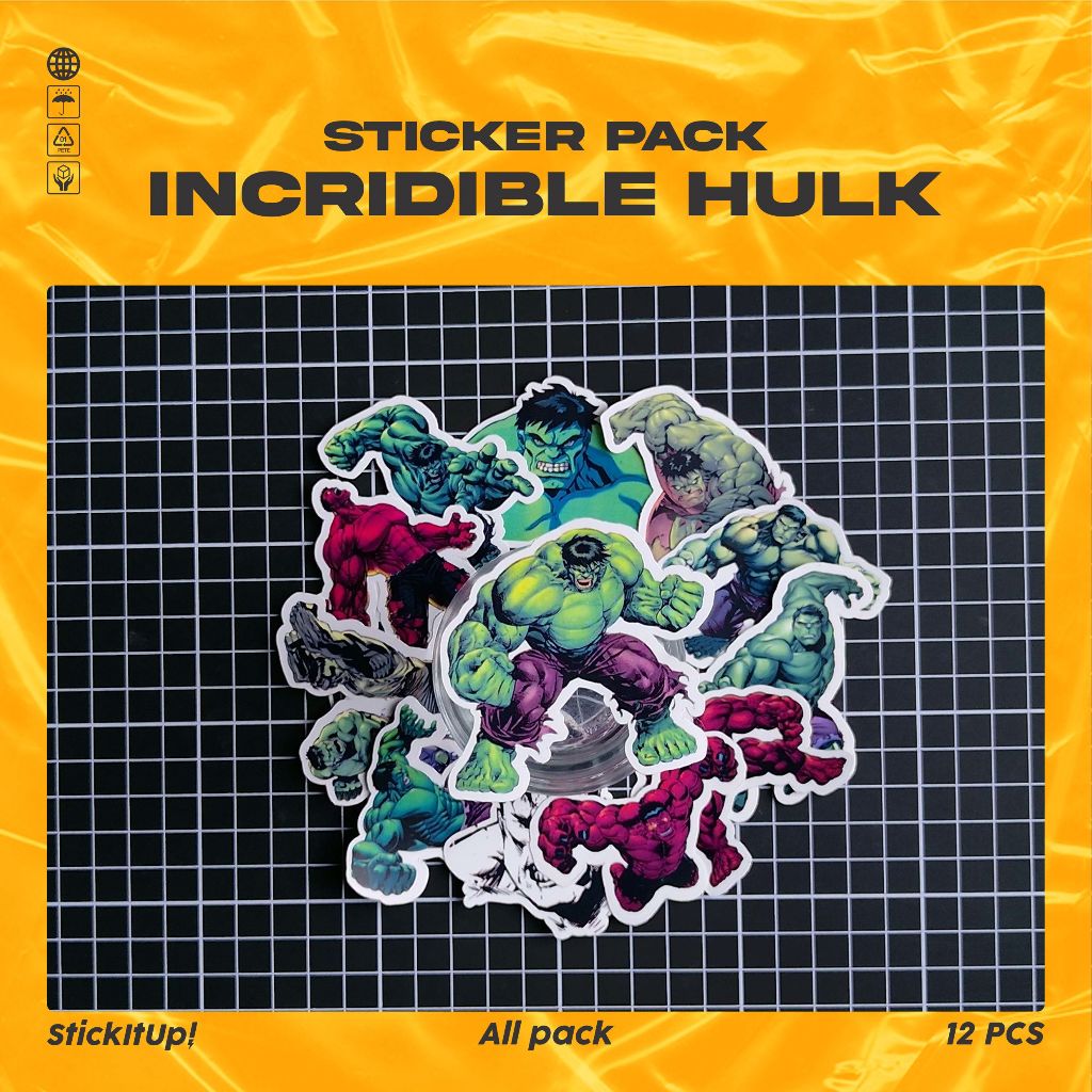 

COD✨ StickItUp Stiker Pack Kartun The Incredible Hulk Lucu Colorfull Keren Untuk Koper Laptop Skateboard