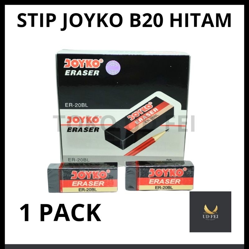 (1 PACK) stip B20 joyko hitam/ penghapus joyko besar/ stip joyko besar