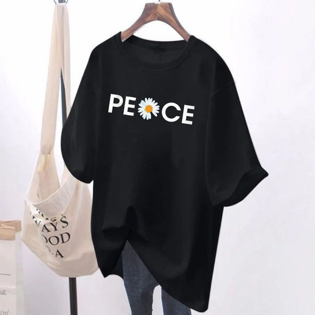Kaos Oversize Wanita /DAISY PEACE/ Kaos Distro WANITA/ Kaos Streetwear Oversize / Baju Kaos Distro /