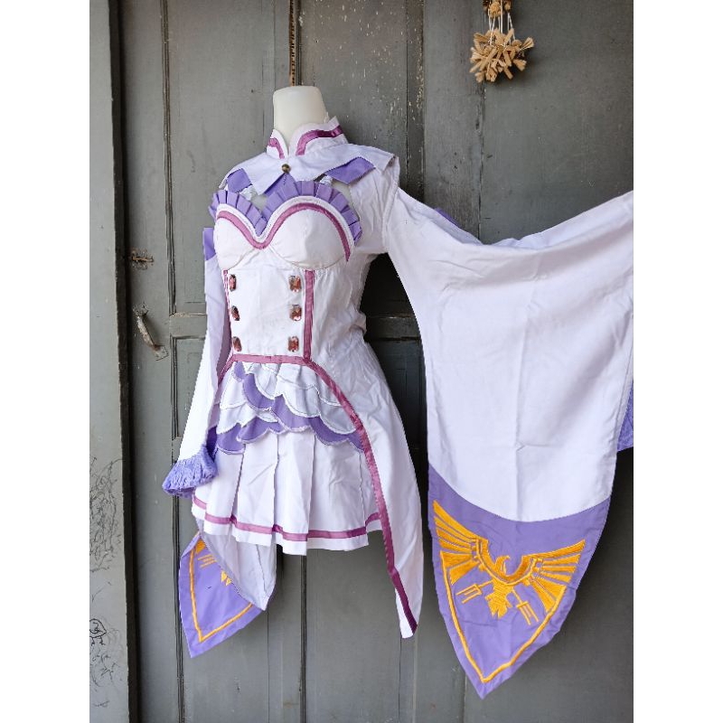 Emilia re:zero kostum (logo full bordir) REAL PIC