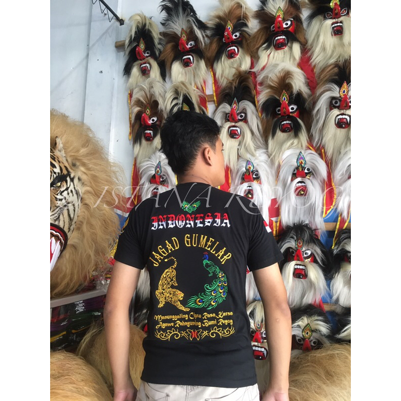 Termurah kaos reog / terlaris baju reog bordir / grosir kaos reog bordir / kaos seni reog / kaos bor