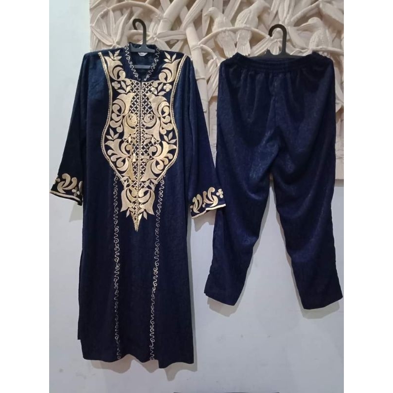 Set Wanita /SetCel Atasan Panjang Dan Celana Panjang Pesta Bordir Mewah / One Set