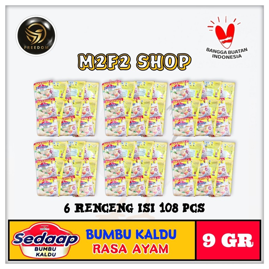 

Sedaap Bumbu Kaldu Penyedap Masakan Rasa Ayam Sachet - 9 gr (Kemasan 6 Renceng)