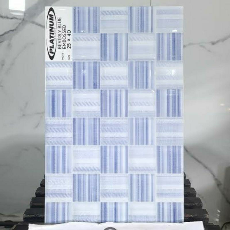25X40 PLATINUM CERAMICS KERAMIK LANTAI DINDING MANDI KILAT GLOSSY KW A BEVERLY BLUE