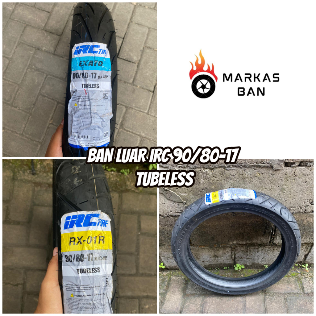 BAN LUAR IRC 90/80-17 TUBELESS BAN BEBEK RING 17 || BAN LUAR MOTOR RING 17 IRC 90/80-17 TUBELESS