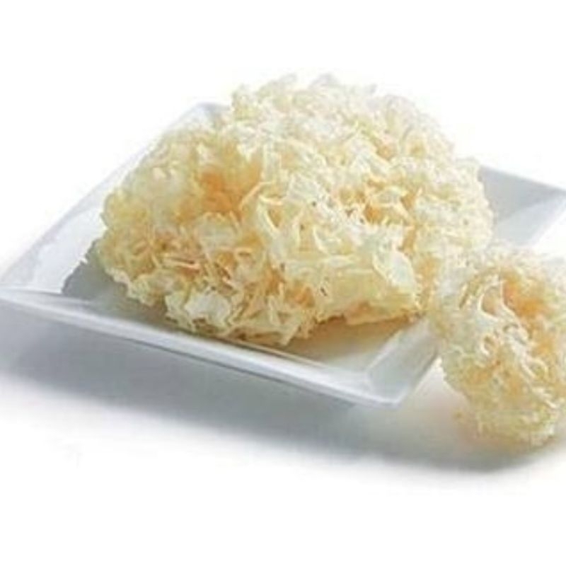 

Jamur Putih Jamur Salju Snow Fungus 30an gr