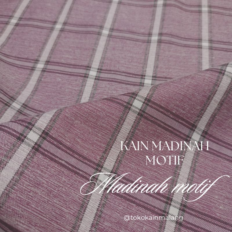 KAIN KATUN | KATUN MADINAH MOTIF KOTAK METERAN (HARGA PER 0.5 METER)