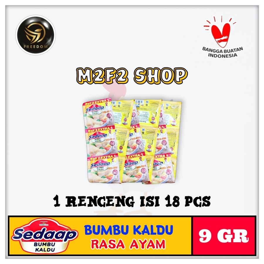 

Sedaap Bumbu Kaldu Penyedap Masakan Rasa Ayam Sachet - 9 gr (Kemasan 1 Renceng)