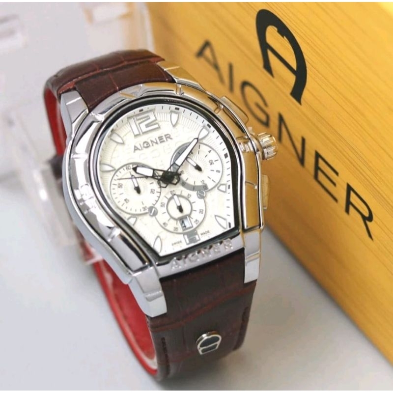 Jam Tangan Wanita Elegant Exclusive Aigner Princess Premium Watch Brown