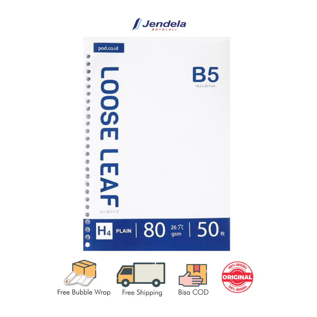 

LOOSE LEAF B5 POLOS PUTIH 80